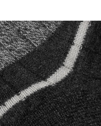 Chaussettes à rayures horizontales gris foncé Pantherella
