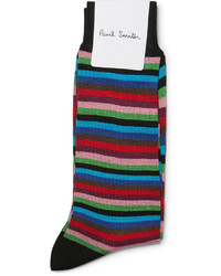 Chaussettes à rayures horizontales multicolores Paul Smith