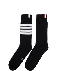 Chaussettes à rayures horizontales noires et blanches Thom Browne