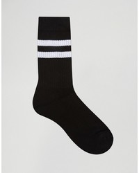 Chaussettes à rayures horizontales noires Asos