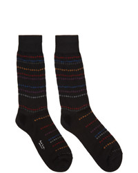 Chaussettes à rayures horizontales noires Paul Smith