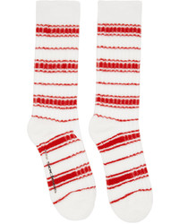 Chaussettes à rayures horizontales rouges SOCKSSS