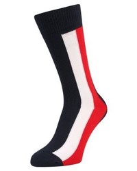 Chaussettes à rayures verticales bleu marine Tommy Hilfiger