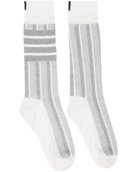 Chaussettes à rayures verticales grises