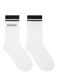 Chaussettes blanches et noires Gucci