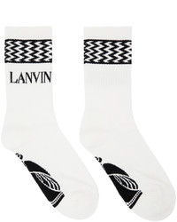 Chaussettes blanches et noires Lanvin