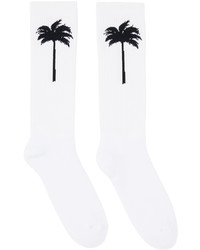 Chaussettes blanches et noires Palm Angels