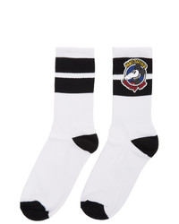 Chaussettes blanches et noires Moschino