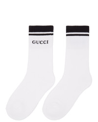 Chaussettes blanches et noires Gucci