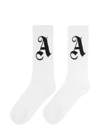 Chaussettes blanches et noires Palm Angels