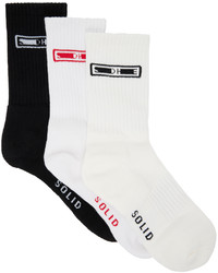 Chaussettes blanches Solid Homme