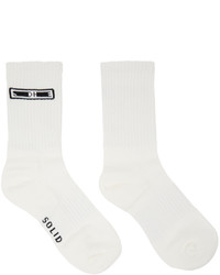 Chaussettes blanches Solid Homme