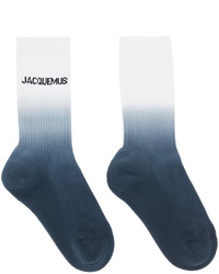 Chaussettes bleu marine et blanc Jacquemus