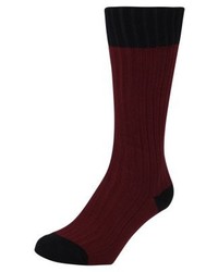Chaussettes bordeaux Hugo Boss