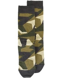 Chaussettes camouflage olive