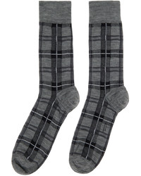 Chaussettes écossaises grises Thom Browne