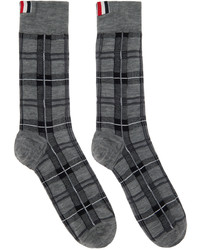 Chaussettes écossaises grises Thom Browne