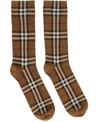 Chaussettes écossaises marron