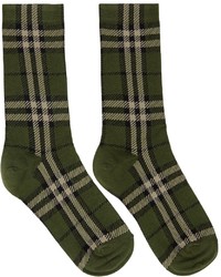 Chaussettes écossaises vert foncé
