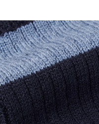 Chaussettes en laine à rayures horizontales bleu marine Corgi