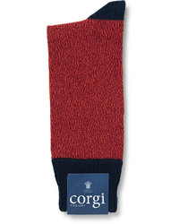 Chaussettes en laine bordeaux Corgi