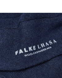 Chaussettes en laine en tricot bleu marine