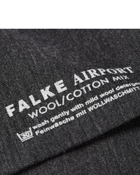 Chaussettes en laine gris foncé Falke