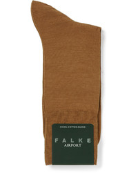 Chaussettes en laine marron clair Falke