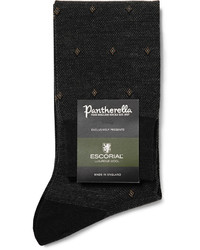 Chaussettes en laine noires Pantherella