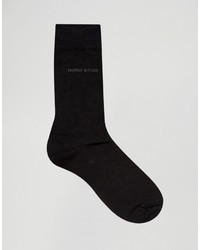 Chaussettes en laine noires Hugo Boss