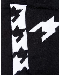 Chaussettes en pied-de-poule noires Asos