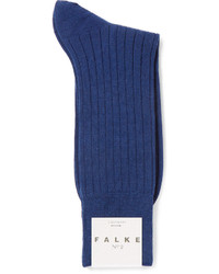 Chaussettes en tricot bleu marine Falke