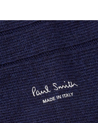 Chaussettes en tricot bleu marine Paul Smith