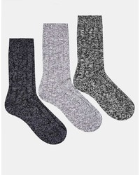 Chaussettes en tricot grises Asos