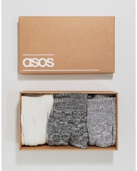 Chaussettes en tricot grises Asos