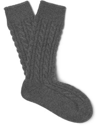 Chaussettes en tricot grises