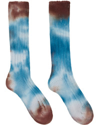 Chaussettes imprimé tie-dye tabac Stain Shade