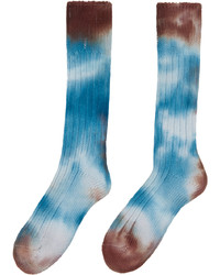 Chaussettes imprimé tie-dye tabac Stain Shade