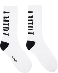 Chaussettes imprimées blanches et noires Amiri