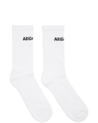 Chaussettes imprimées blanches et noires Axel Arigato