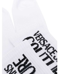 Chaussettes imprimées blanches et noires VERSACE JEANS COUTURE