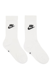 Chaussettes imprimées blanches et noires Nike