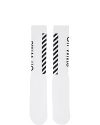 Chaussettes imprimées blanches et noires Off-White