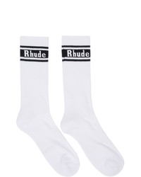 Chaussettes imprimées blanches et noires Rhude