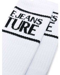 Chaussettes imprimées blanches et noires VERSACE JEANS COUTURE