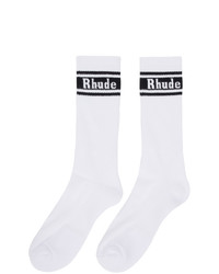 Chaussettes imprimées blanches et noires Rhude