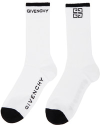 Chaussettes imprimées blanches et noires Givenchy