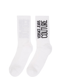 Chaussettes imprimées blanches et noires VERSACE JEANS COUTURE