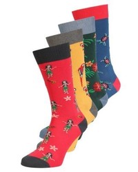 Chaussettes imprimées bleu marine Jimmy Lion