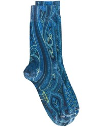 Chaussettes imprimées bleues Etro